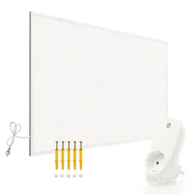 Productafbeelding van Infrarood Verwarmingspaneel 400 W - Wit - Met WiFi Thermostat - Voor Binnen - Warmtestraling