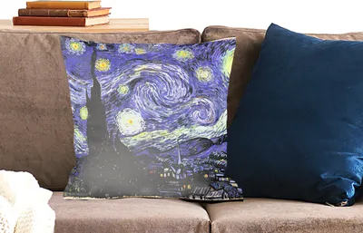 Produktbild von MuchoWow® Zierkissen Sofakissen Wohnzimmer Dekokissen 50x50 cm Sternennacht - Vincent van Gogh - Komfort - Sofakissen