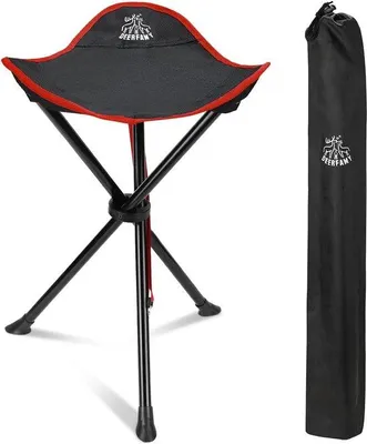Produktbild von Famanu Klapphocker Komfort - Dreibein für Wandern, Angeln, Picknick, Reisen