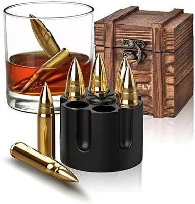 Produktbild von Vatertagsgeschenke für Papa Männer, Whisky Steine für Jäger, Coole Jagd Geschenk für Ihn, Geschenk Vatertag Geburtstagsgeschenk für Papa Partner Ehemann, Edelstahl Eiswürfel Wiederverwendbar