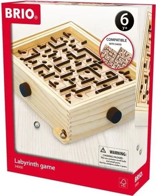 Produktbild von BRIO Labyrinth Spiel aus Holz, Geschicklichkeitsspiel, Hand-Augen-Koordination, ab 6 Jahren