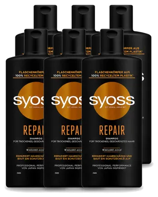 Obrázok produktu pre 6 x Šampon Syoss Repair – pre poškodené a lámavé vlasy – 440 ml – výhodný balík – 6 kusov