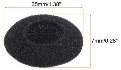 Image de Remplacement Mousse Oreille Embouts šŠcou-teurs Bouton 35 mm šŠcou-teurs Embouts pour šŠcou-teurs Noir 10 pcs