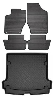 Obrázok produktu pre Gumové autokoberce SolidPRO + vaňa kufra pre: Peugeot 307 2001-2009 kombi 5 ks