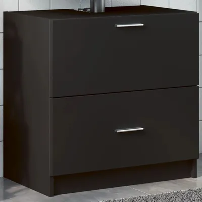 Produktbild von "2026 Promotion" Waschbeckenunterschrank - Badezimmerschrank - Schwarz 59x37x59 cm - Holzwerkstoff - Badezimmer CC30546