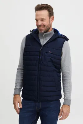Produktbild von FQ1924 FQDanial Herren Weste Steppweste Outdoor Weste Leicht gesteppte Winterweste mit Kapuze Regular Fit
