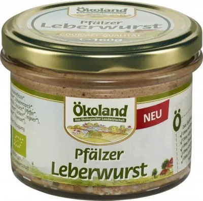 Produktbild von Ökoland Pfälzer Leberwurst in Gourmet-Qualität -- 160g