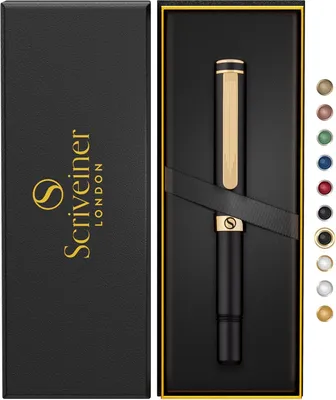 Produktbild von Luxe schwarze Kugelschreiber mit goldenen Akzenten - Perfekte Schreib-Erfahrung für den täglichen Gebrauch