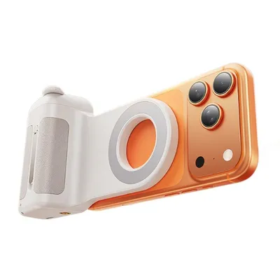 Produktbild von Magnetischer Smartphone-&Kameragriff,MagSafe-kompatibel,für iPhone 12–17,Selfie-Grip&Tischständer,Quer-/Hochformat für Video, Livestream