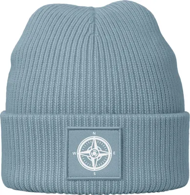 Produktbild von Herren Mütze Beanie Kompass Wintermütze mit Aufdruck Outdoor Print Strickmütze Rippstrick Neverless®