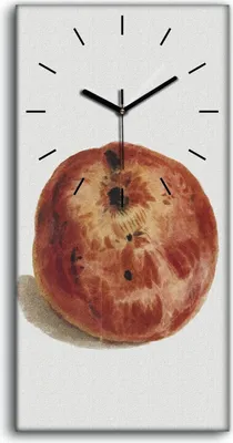 Produktbild von Wanduhr Uhr Wandbild Leinwand Geräuschlos 30x60 Gemälde Früchte Äpfel Kunst - schwarze Hände