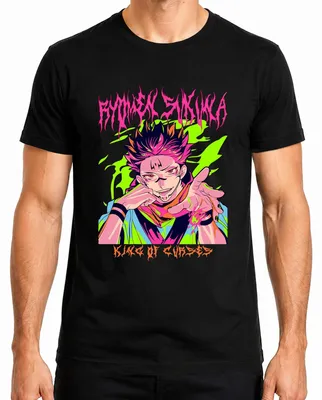 Obrázok produktu pre Jujutsu Kaisen Ryomen Sukuna King of Curses Anime Aesthetics Fan Pánske tričko, čierne, L