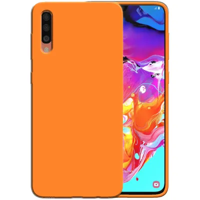 Image de Smartphonica Étui en silicone pour Samsung Galaxy A70
  / Etui pour Samsung Galaxy A70s avec intérieur souple - Orange