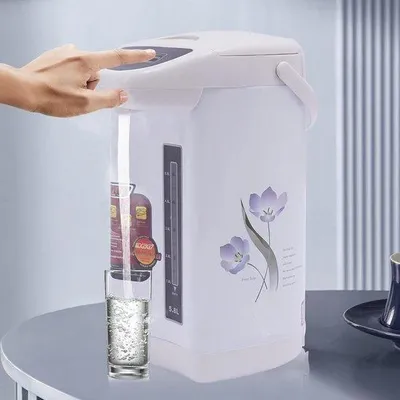 Obrázok produktu pre Elektrická rýchlovarná kanvica 4 l z nehrdzavejúcej ocele s tlačidlovým ovládaním pre domácnosť a kanceláriu