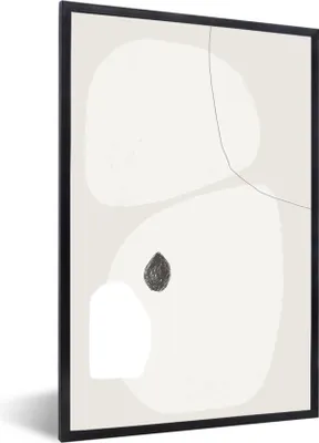 Produktbild von MuchoWow® Gerahmtes Poster Pastell - Minimalismus - Gestaltung 40x60 cm - Poster mit Schwarzem Bilderrahmen Wandposter Rahmen Foto Bilder - Papierdruck - Wandbilder