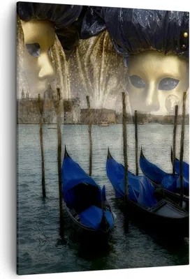 Produktbild von Bild auf Leinwand - Leinwandbild - Einteilig - Gondel Wasser Kanal - 50x70cm - Wand Bild - Wanddeko - Wandbilder - Leinwanddruck - Wanddekoration - Leinwand bilder - Wandbild - PA50x70-0250