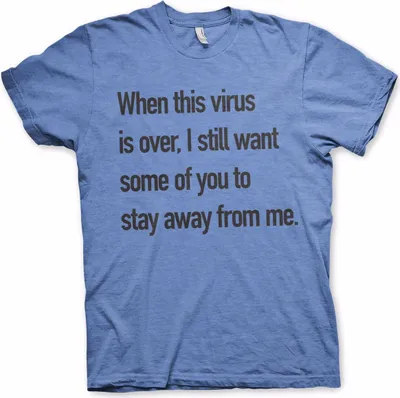 Produktbild von Stay Away From Me T-Shirt - Large - Heather-Blue