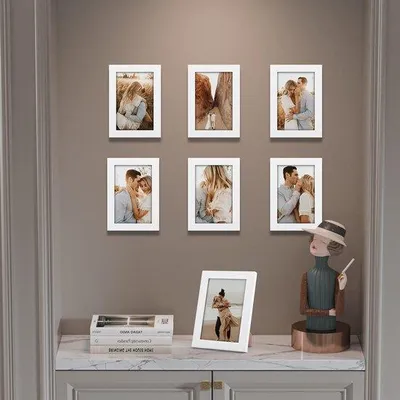 Productafbeelding van Famanu fotolijstencollage - 7 witte frames voor foto's van 15 x 10 cm