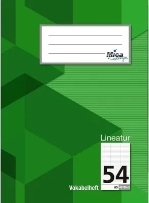 Produktbild von Vokabelheft A5 - Lineatur 54 - 3 Spalten - 40 Blatt