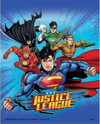 Produktbild von Justice League - Partytüten 8er-Pack SG34566 (Einheitsgröße) (Blau/Rot/Schwarz)
