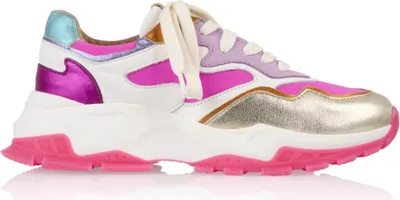 Produktbild von DWRS CHESTER Weiß/Neon Pink - Damen Sneaker - B10649-06