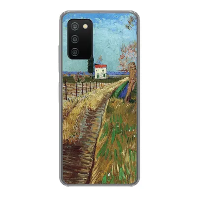 Produktbild von MuchoWow® Handyhülle Schutzhülle Hülle für Samsung Galaxy A03s Weg durch ein Weidenfeld - Vincent van Gogh Silikon Softcase Handy Hülle - Schutz
