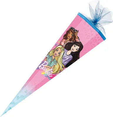 Produktbild von Nestler Schultüte Barbie Girl eckig mit Tüllverschluss 85cm