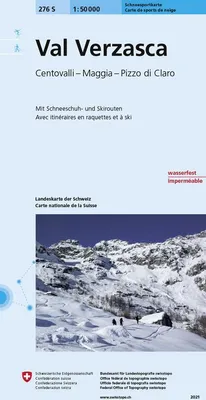 Produktbild von Swisstopo 1 : 50 000 Val Verzasca Skiroutenkarte