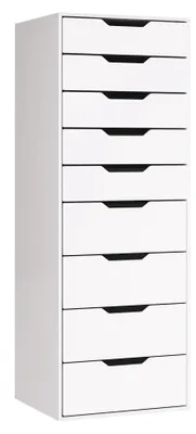 Immagine prodotto di Mobile contenitore - Cassettiera - Organizzatore - Comodino - Soggiorno - 24,3 cm x 45 cm x 40 cm - Bianco
