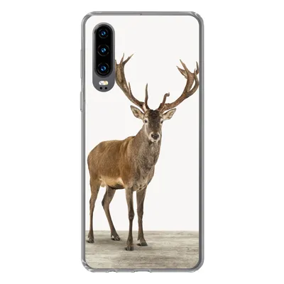 Produktbild von MuchoWow® Handyhülle Schutzhülle Hülle für Huawei P30 Hirsche - Tiere - Geweih - Kinder - Mädchen - Jungen Silikon Softcase Handy Hülle - Kartenbesitzer
