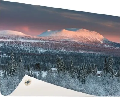 Produktbild von Gartenposter - 60x40 cm - Winterliche Berglandschaft  - Modernes Wandbilder - Natur
