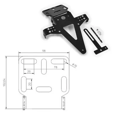 Produktbild von Kennzeichenhalter UNIVERSAL Typ 2 schwarz