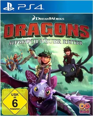 Cover art for the video game 'Dragons: Dawn of New Riders' for PlayStation 4.