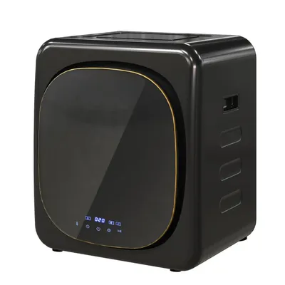 Produktbild von Wäschetrockner mit 6 Programm LED-Touchscreen 800W Mini Trockner Wandmontage Ablufttrockner 4 kg bis zu 60℃ Schwarz