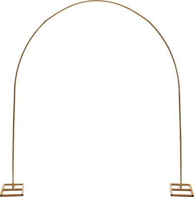 Image de Arche de mariage, métal robuste, design élégant, dorée, L