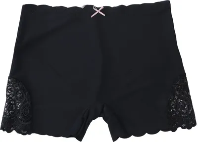 Produktbild von Sicherheitshose für Damen, hohe Elastizität, einfarbig, Spitze, nahtlos, weich, atmungsaktiv, Anti-Exposition, mittlere Taille, schnelltrocknend, Shorts unter dem Rock
