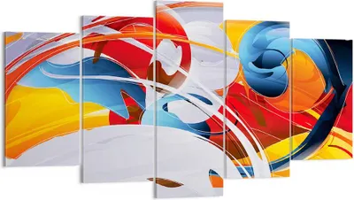 Produktbild von Bild auf Leinwand - Leinwandbild - Abstraktion modern - 160x85cm - Wand Bild - Wanddeko - Leinwanddruck - Bilder - Kunstdruck - Wanddekoration - Leinwand bilder - Wandkunst - EA160x85-3529