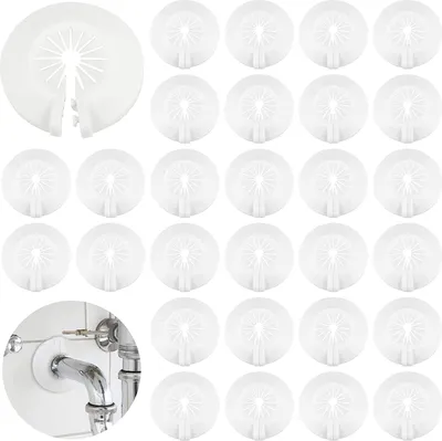 Produktbild von Rohrabdeckungen 30Pcs Heizkörperrosetten Kunststoff Heizkörper Rohrabdeckungen Rohrmanschette Für 15-29 mm Wasserleitungen, Gasleitungen,Heizungsrohre, Wasserhahnrohre Abdeckung