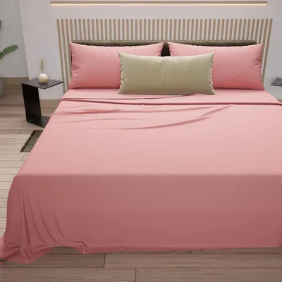 Productafbeelding van Artigiani Italiani - Lakenset 90x200 cm, 3-delig, Katoen en Polyester, Hoeslaken, Bovenlaken en 1 kussensloop 50x80 cm, Roze