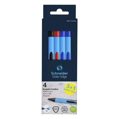 Zdjęcie produktu dla Schneider AG Slider Edge, Długopis, Czarny, Niebieski, Czerwony, 4 szt.