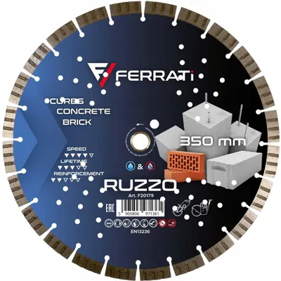 Produktbild von Ferrati Ruzzo Diamanttrennscheibe für Beton Stahlbeton Mauerwerk 350mm