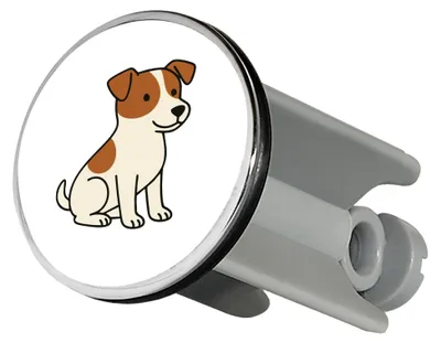 Produktbild von Waschbeckenstöpsel Jack Russell Terrier Comic Jacky 4cm für Waschbecken Abflussstopfen