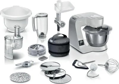 Produktbild von Bosch MUM5XL72, 3,9 l, Grau, Silber, 1,1 m, 4 Disks, LED, Edelstahl