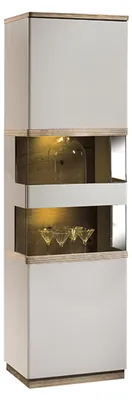 Produktbild von Klassische Schrank Bücherschrank Bücherregal Vitrine Vitrinenschrank Glasschrank