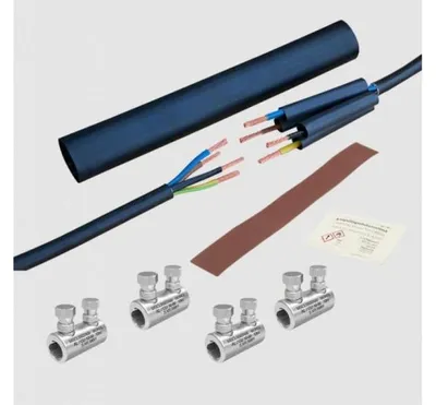 Produktbild von Wärmeschrumpf-Kabelmuffe mit Kabelverbindern und Scherbolzen MSCS50 Al/Cu 16-50mm 1kV 2xAl Schraube MSCS0502A00