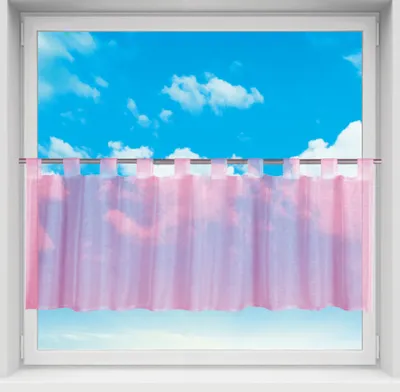 Immagine prodotto di Tenda Bistro Noella con passanti, dimensioni: 160x45, colore: rosa