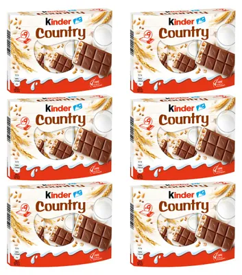 Produktbild von Kinder Country Vollmilchschokolade mit Cerealien 211g 6er Pack