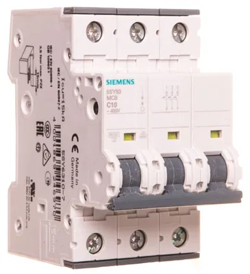 Image de Disjoncteur de protection de ligne 5SY6310-7 C10A 3 pôles 6kA (5SY63107)