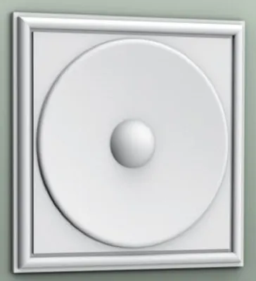 Immagine prodotto di Casa Padrino Pannello 3D bianco 33,3 x 2,6 x h. 33,3 cm - Pannello da parete - Pannello da soffitto - Decorazione murale in stile barocco