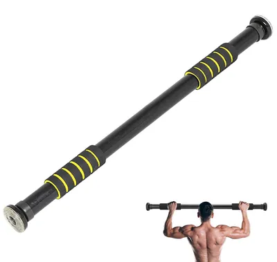 Image de Barre de traction pour chambranle de porte - Réglable de 63 à 100 cm, capacité jusqu'à 150 kg